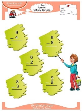 Çocuklar İçin toplam işlemi yaprak testleri 